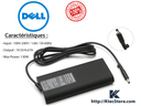 Chargeur DELL 19V 6.7A  130w Fiche Petite